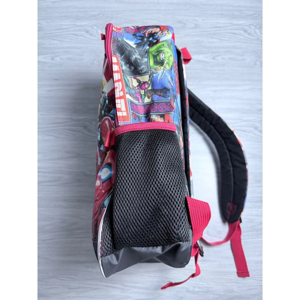 Marvel Avengers Kids Backpa Iron Man Captain America Thor Black Panther Blue Red